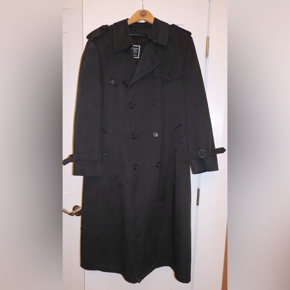 Vintage Black Christian Dior Trenchcoat